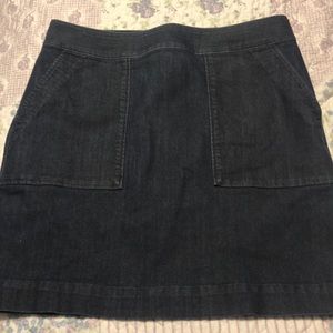 Loft front pocket jean skirt